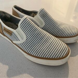 Tommy Bahama Striped Slip-On Canvas Loafers